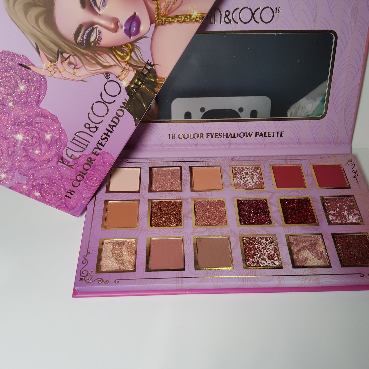 KEVIN & COCO SNAKE AND ROSES 18 COLOR EYESHADOW PALETTE