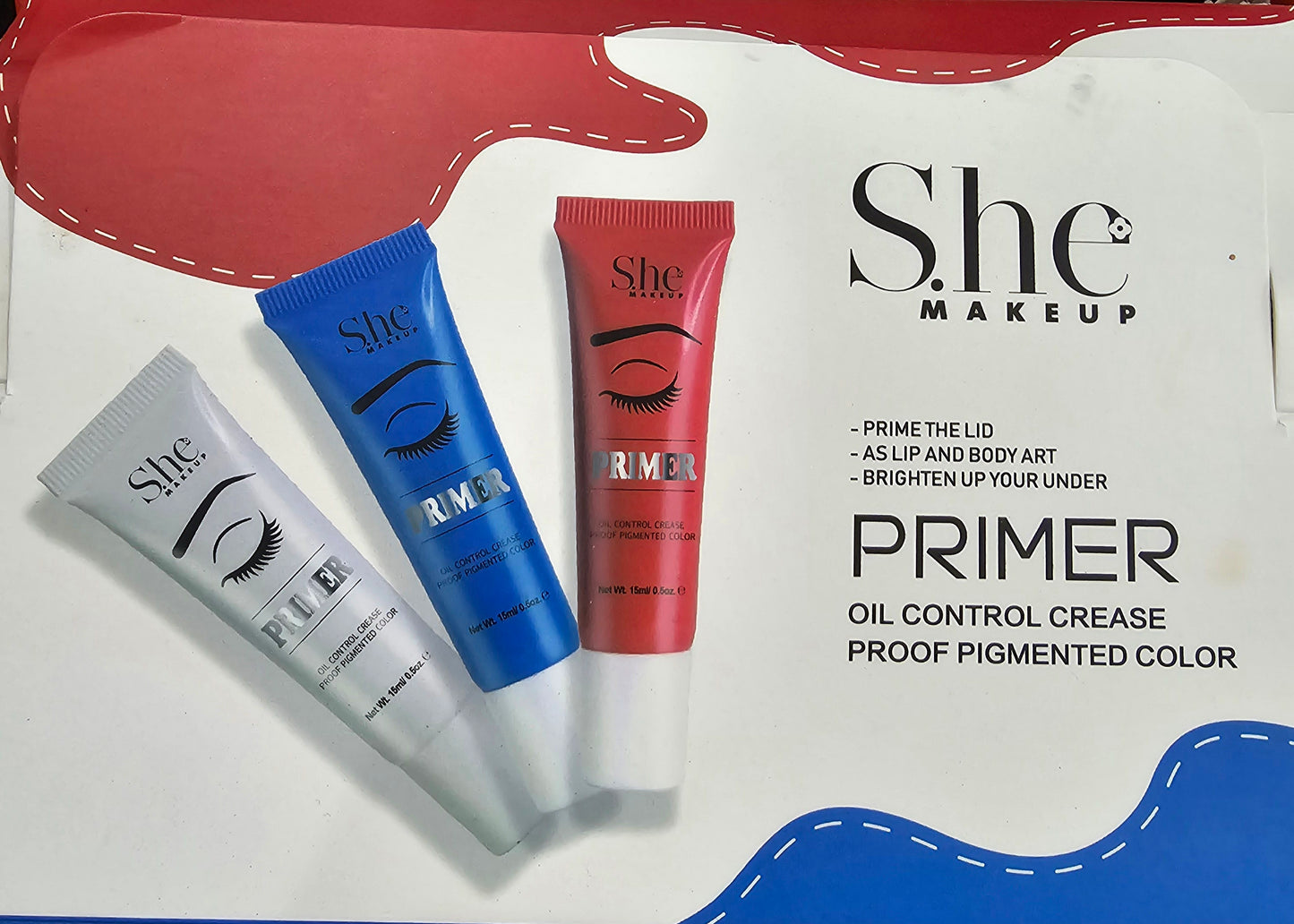 PRIMER S.HE OIL CONTROL CREASE PIGMENTED COLOR /PRIMER CONTROL DE GRASA DEL PARPADO Y CON COLOR