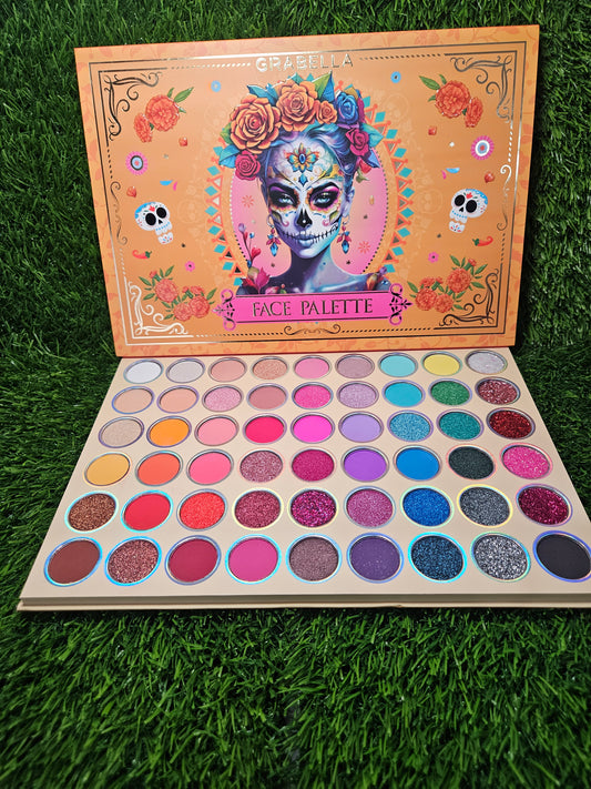 54 color face palette