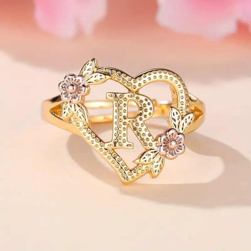 anillo con inicial