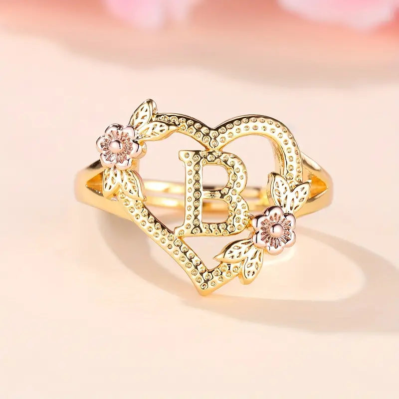 anillo con inicial