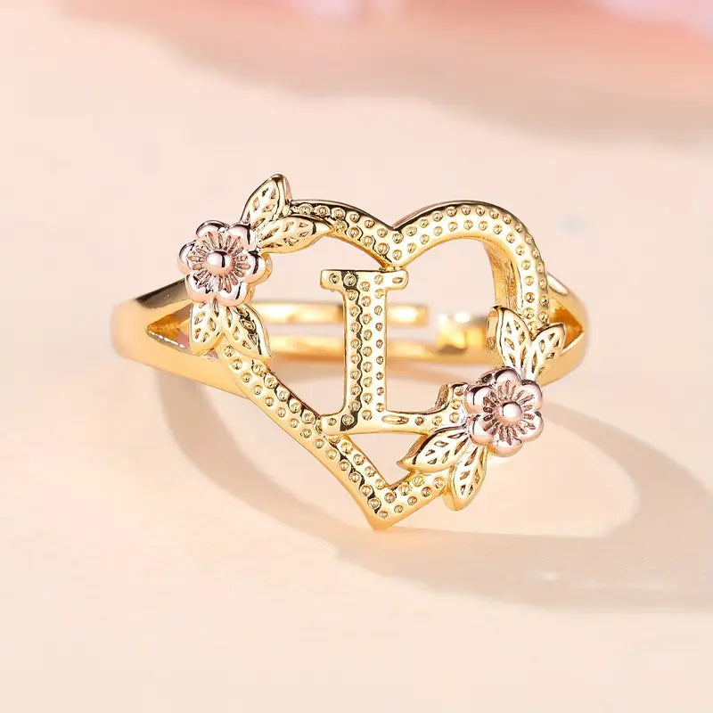 anillo con inicial